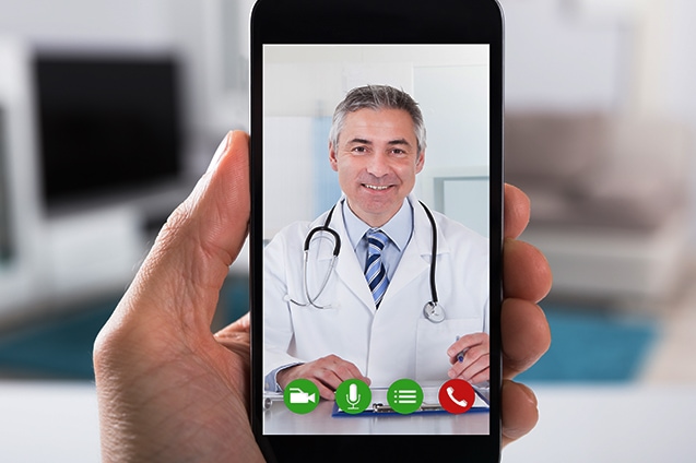 doctor video call smartphone