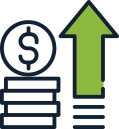 increase revenue icon